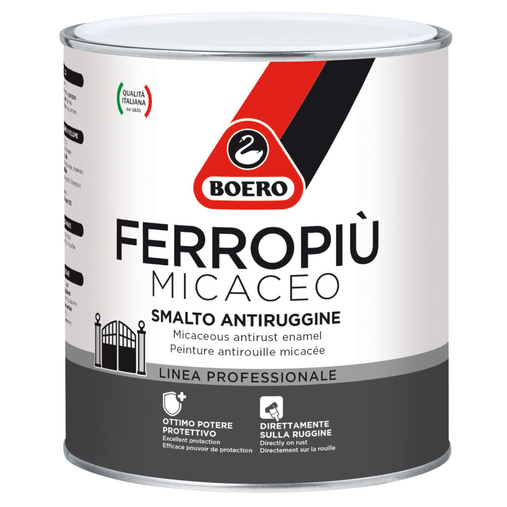 Smalto Antiruggine Ferropiu Micaceo Boero Grigio Ghisa G F Ml