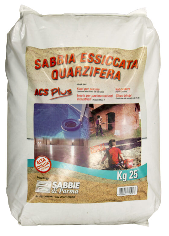 SABBIA QUARZIFERA KG.25 PER FILTRI PISCINA