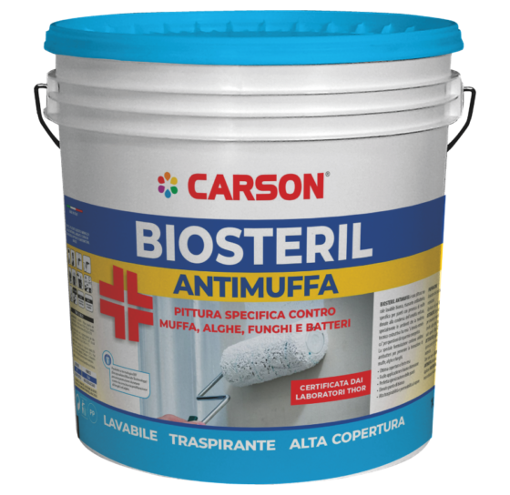 SUPER LAVABILE ANTIMUFFA BIOSTERIL BIANCO LT 14 CARSON